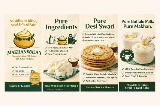 Pure Desi White Makhan (Buffalo Milk Made)