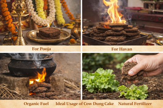 Makhanwalaa Cow Dung Cakes – 100% Natural & Organic (Pack of 10)