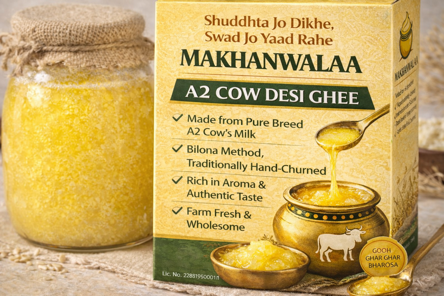 Makhanwala Desi Ghee – 100% Pure A2 Cow Ghee