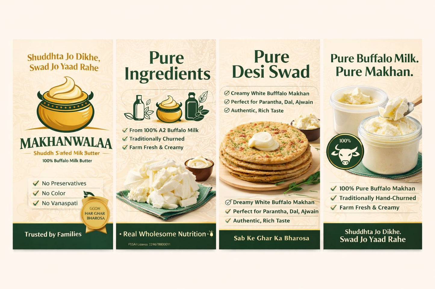 Pure Desi White Makhan (Buffalo Milk Made)