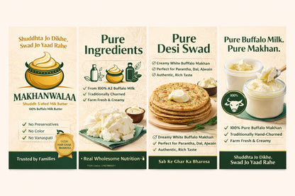 Pure Desi White Makhan (Buffalo Milk Made)